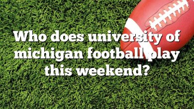 Who does university of michigan football play this weekend?