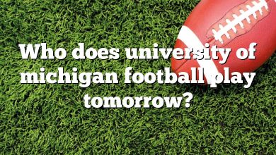 Who does university of michigan football play tomorrow?