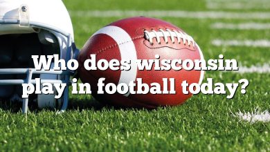 Who does wisconsin play in football today?