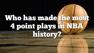 Who has made the most 4 point plays in NBA history?