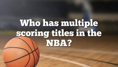 Who has multiple scoring titles in the NBA?