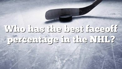 Who has the best faceoff percentage in the NHL?