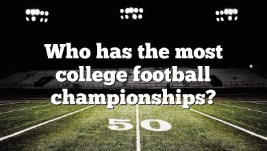 Who has the most college football championships?