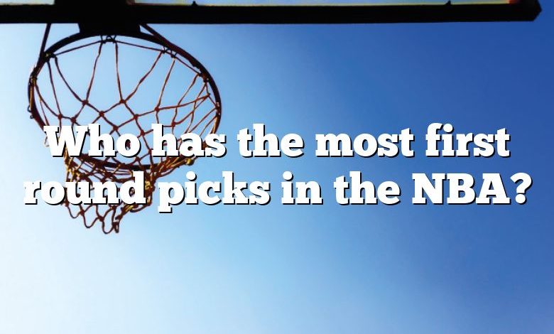 Who has the most first round picks in the NBA?