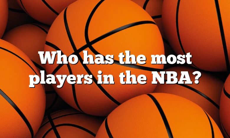 Who has the most players in the NBA?