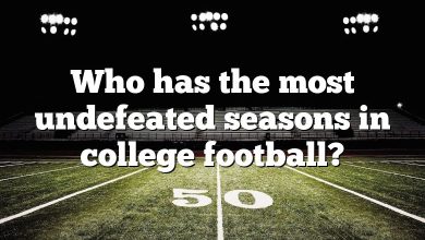 Who has the most undefeated seasons in college football?