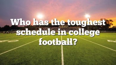 Who has the toughest schedule in college football?
