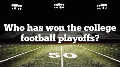 Who has won the college football playoffs?