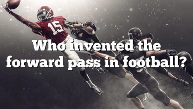Who invented the forward pass in football?