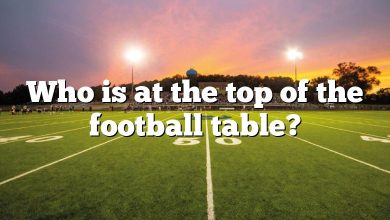 Who is at the top of the football table?