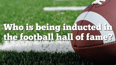 Who is being inducted in the football hall of fame?