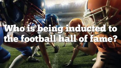 Who is being inducted to the football hall of fame?
