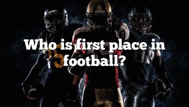 Who is first place in football?
