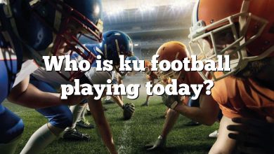 Who is ku football playing today?