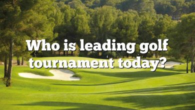 Who is leading golf tournament today?