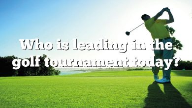 Who is leading in the golf tournament today?