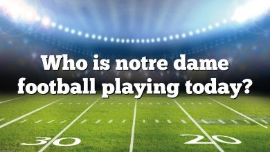 Who is notre dame football playing today?