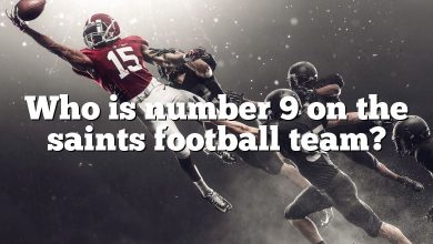 Who is number 9 on the saints football team?