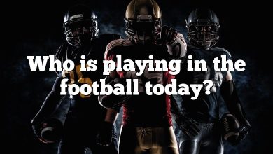 Who is playing in the football today?