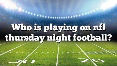 Who is playing on nfl thursday night football?