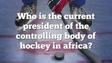 Who is the current president of the controlling body of hockey in africa?