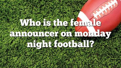 Who is the female announcer on monday night football?