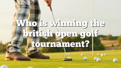 Who is winning the british open golf tournament?