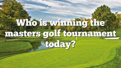 Who is winning the masters golf tournament today?