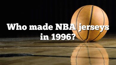 Who made NBA jerseys in 1996?