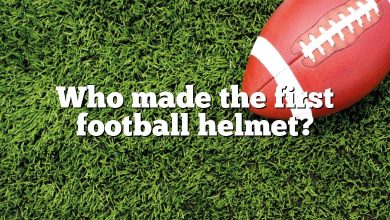 Who made the first football helmet?