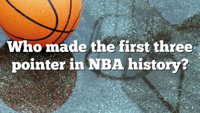 Who made the first three pointer in NBA history?