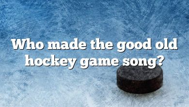 Who made the good old hockey game song?