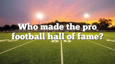 Who made the pro football hall of fame?