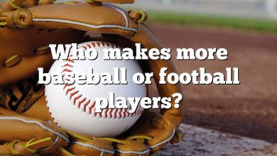 Who makes more baseball or football players?
