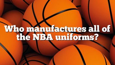 Who manufactures all of the NBA uniforms?