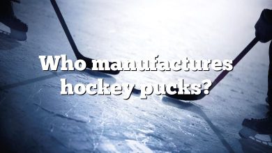 Who manufactures hockey pucks?