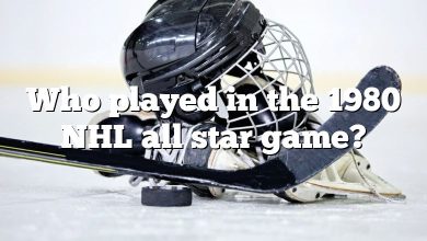 Who played in the 1980 NHL all star game?