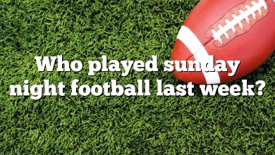 Who played sunday night football last week?
