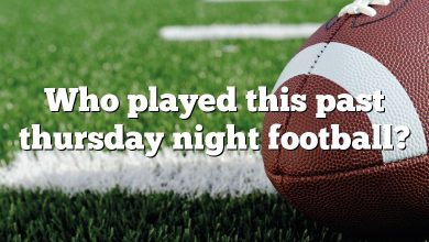 Who played this past thursday night football?