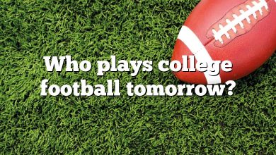 Who plays college football tomorrow?
