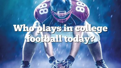 Who plays in college football today?