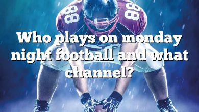 Who plays on monday night football and what channel?