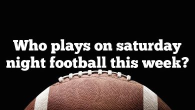 Who plays on saturday night football this week?