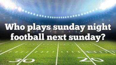 Who plays sunday night football next sunday?