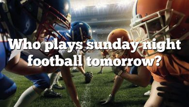 Who plays sunday night football tomorrow?