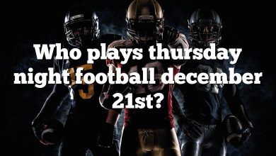 Who plays thursday night football december 21st?