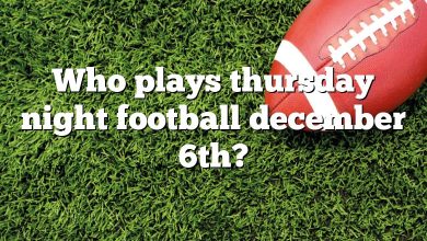 Who plays thursday night football december 6th?