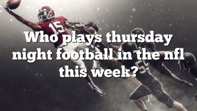 Who plays thursday night football in the nfl this week?