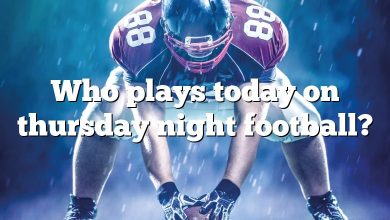 Who plays today on thursday night football?