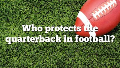 Who protects the quarterback in football?